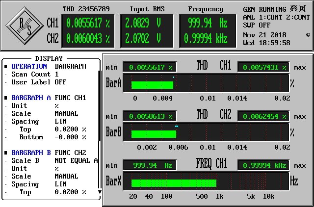 DHT mesures à 2 V en sortie entrée Phono