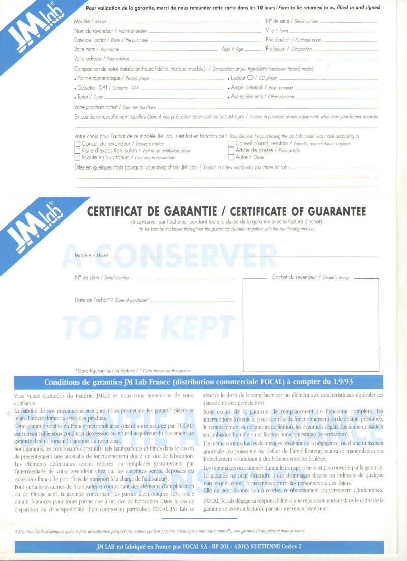 Garantie page1