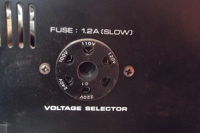 sélecteur de tension sans le fuse