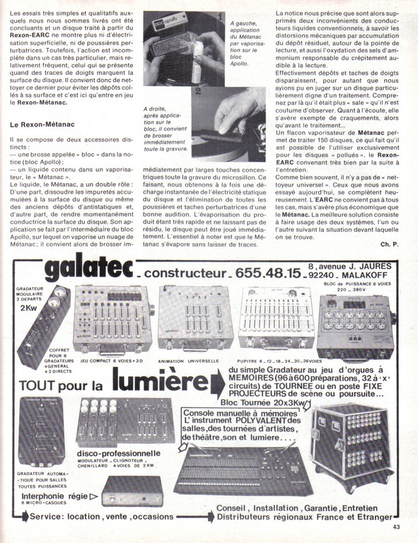 Brosse anti-statique REXON. Doc. revue Sono n°6 de juin 78. (3) (Copier).jpg