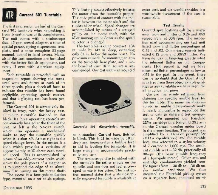 Garrard 301, High Fidelity, Décembre 1958 1.jpg
