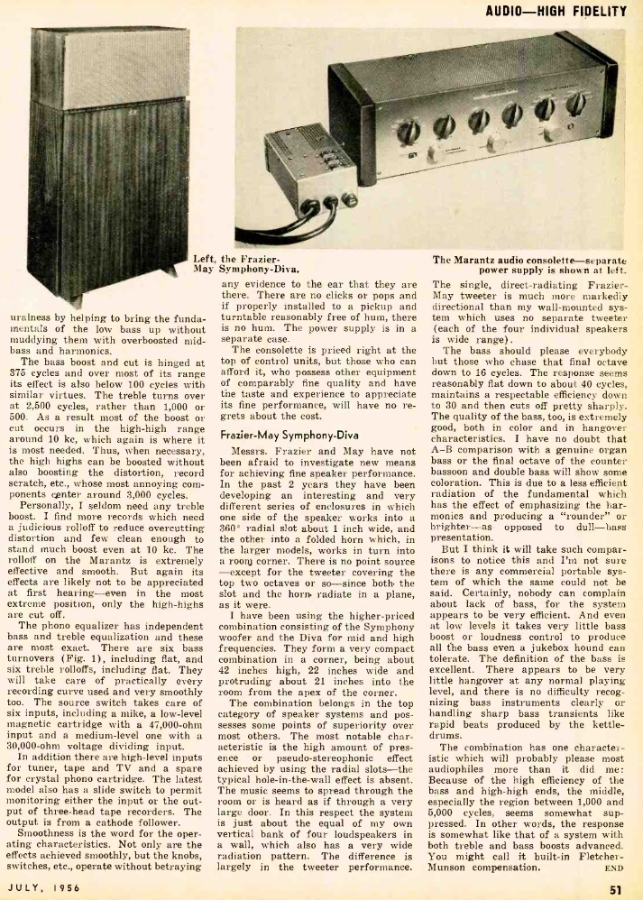 MARANTZ AUDIO CONSOLETTE RADIO ELECTRONICS JUILLET 1956 2.jpg