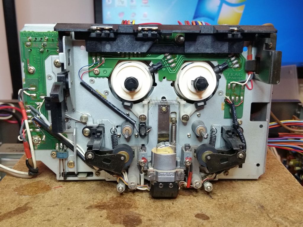 La mécanique de face avec les cellules de détection de rotation sur chaque bobine pour le calcul de temps réel