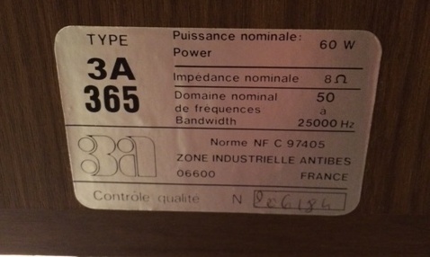 Etiquette à l'arrière