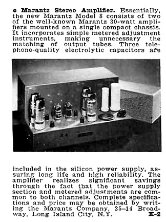 Extrait de ''New Products'', Audio Engineering, Octobre 1959, p.94