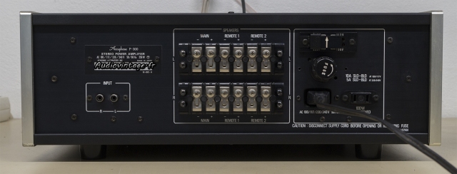 Accuphase P-300 : connectique.