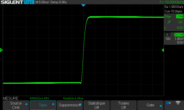 Akai AM-2200 : temps-de-montee-a-10khz
