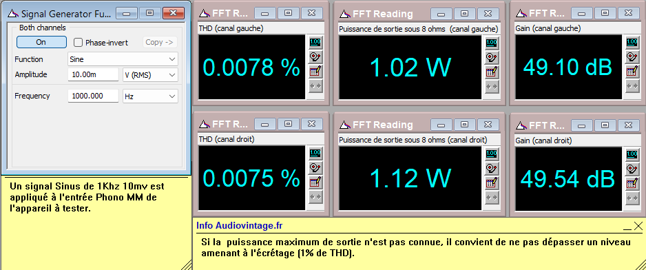 Akai AM-2600 : distorsion-a-2x1w-sous-8-ohms-entree-phono-tone-defeat