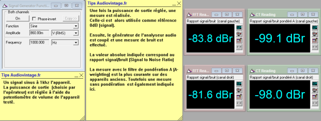 Audio Research D-79A : Rapport-signal-bruit-à-puissance-nominale-sous-8-ohms