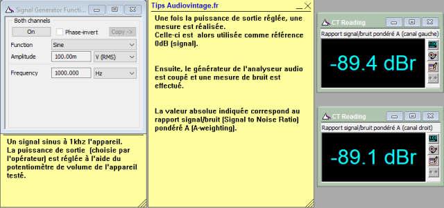 Audioanalyse A9 : rapport-signal-bruit-a-2x1w-sous-8-ohms