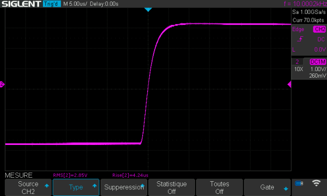 Audiotronic LA-1700 : temps-de-montee-a-10khz