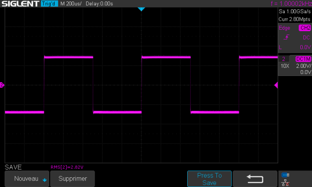 Denon POA-1003 : signal-carre-a-1khz