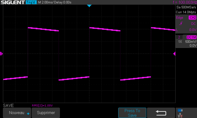 Denon PRA-1003 : signal-carre-a-100hz