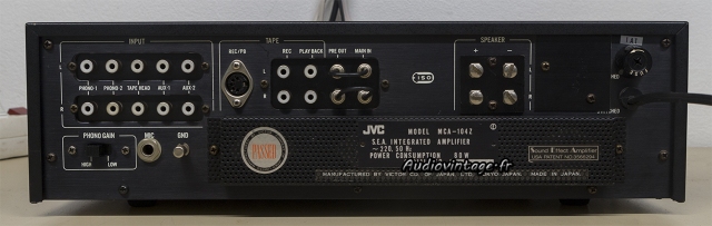 JVC MCA-104Z : connectique.