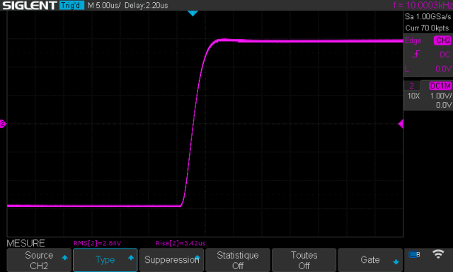 Kenwood KA-2500 : temps-de-montee-a-10khz