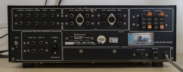 Kenwood KA-4004 : connectique.