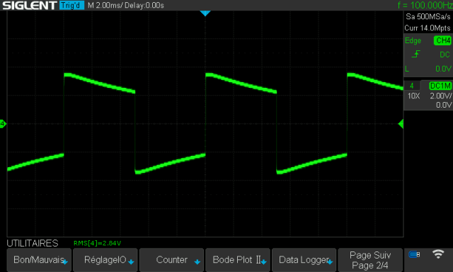 Kenwood KA-5750 : signal-carre-a-100hz