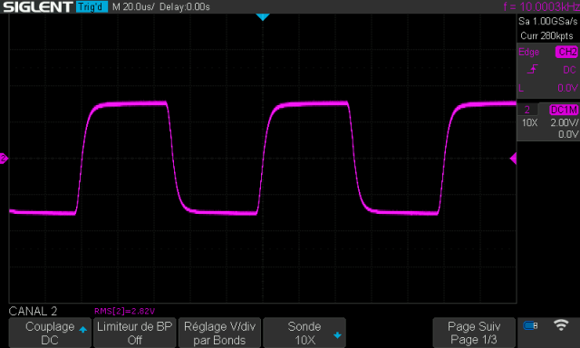 Kenwood KA-6000 : signal-carre-a-10khz