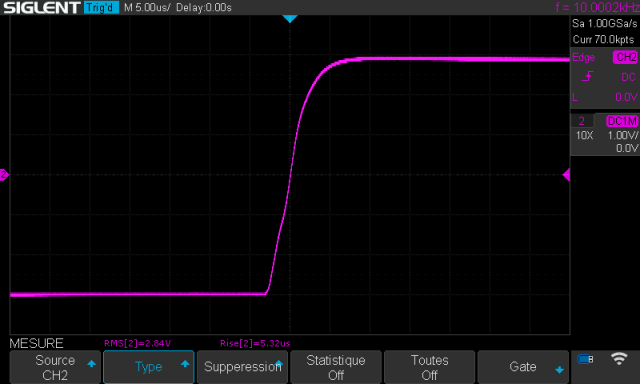 Kora Explorer 90 SI : temps-de-montee-a-10khz