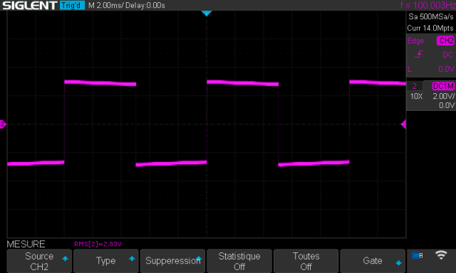 Kora Explorer 90 SII CSC : signal-carre-a-100hz