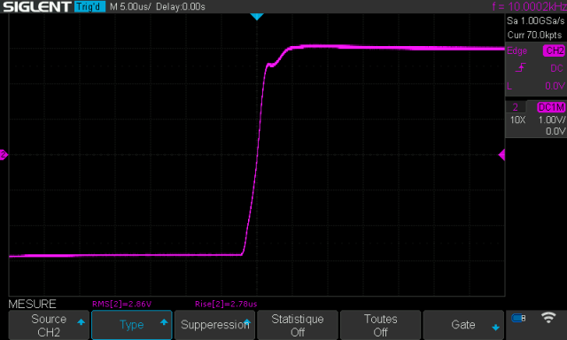 Kora Explorer 90 SII CSC : temps-de-montee-a-10khz