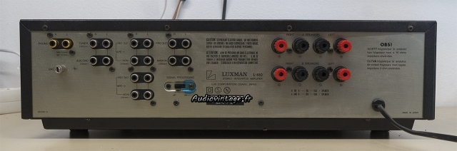 Luxman L-410 : connectique.