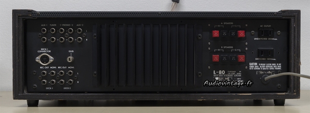 Luxman L-80 : connectique.