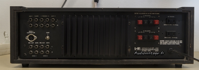 Luxman L-81 : connectique.