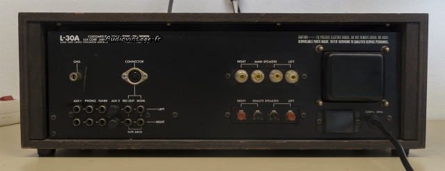 Luxman L-30 : borniers HP "A" remplacés.