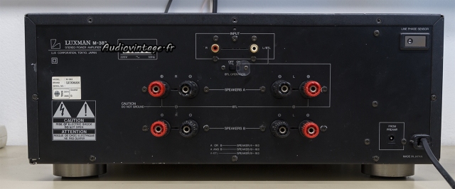 Luxman M-383 : connectique