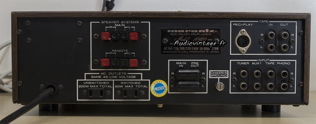 Marantz 1060 : connectique.