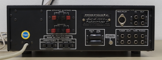 Marantz 1060 : connectique.