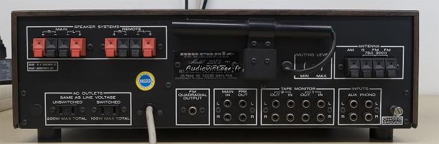 Marantz 2275 : connectique.