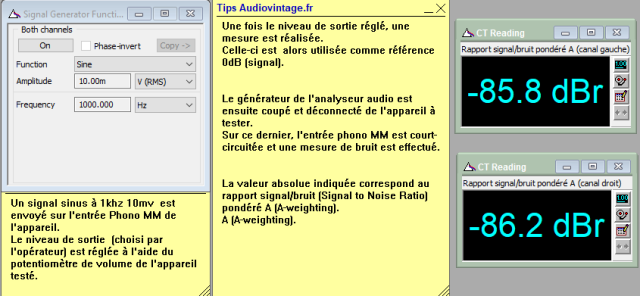 Marantz 3200 : rapport-signal-bruit-a-1v-en-sortie-entree-phono-tone-defeat
