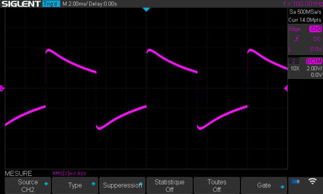 Nad Model 90 : signal-carre-a-100hz