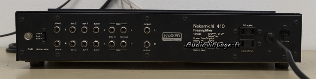 Nakamichi 410 : connectique.