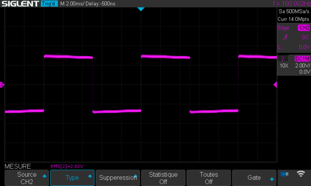 Pioneer M-90 : signal-carre-a-100hz