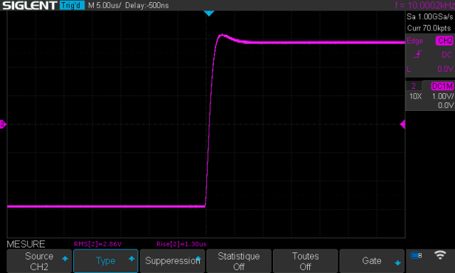 Pioneer M-90 : temps-de-montee-a-10khz