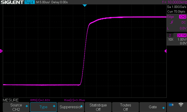 Pioneer SA-8100 : temps-de-montee-a-10khz