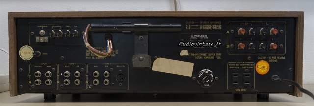 Pioneer SX-737 : connectique.