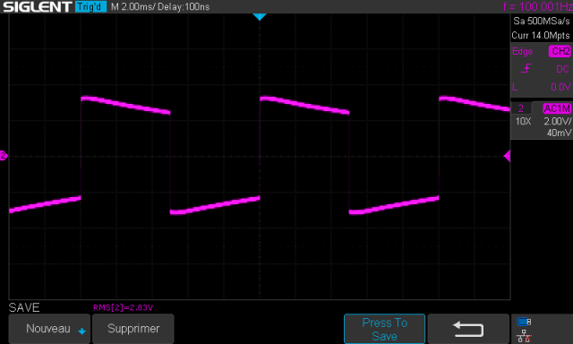 Pioneer SX-737  : signal-carre-a-100hz