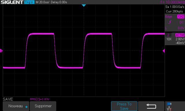 Pioneer SA-9100 : signal-carre-a-10khz