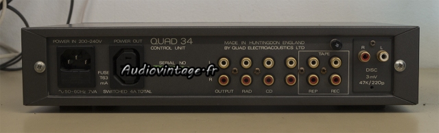 Quad 34 : connectique.