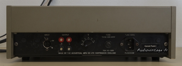 Quad 405-2 : connectique.
