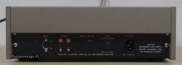 Quad 405-2 : connectique