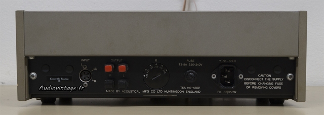 Quad 405-2 : connectique.