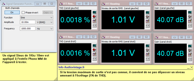 Quad 44 : distorsion-a-1v-en-sortie-5v-entree-phono-tone-defeat