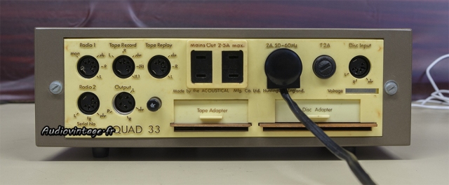 Quad 33 : connectique.