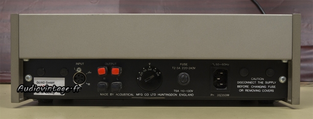 Quad 405-2 : connectique.
