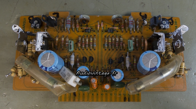 Sansui 8080 : circuit driver bricolé.